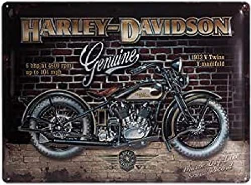 Harley-Davidson Blechschild 30x40cm - Retro Design Made In Germany