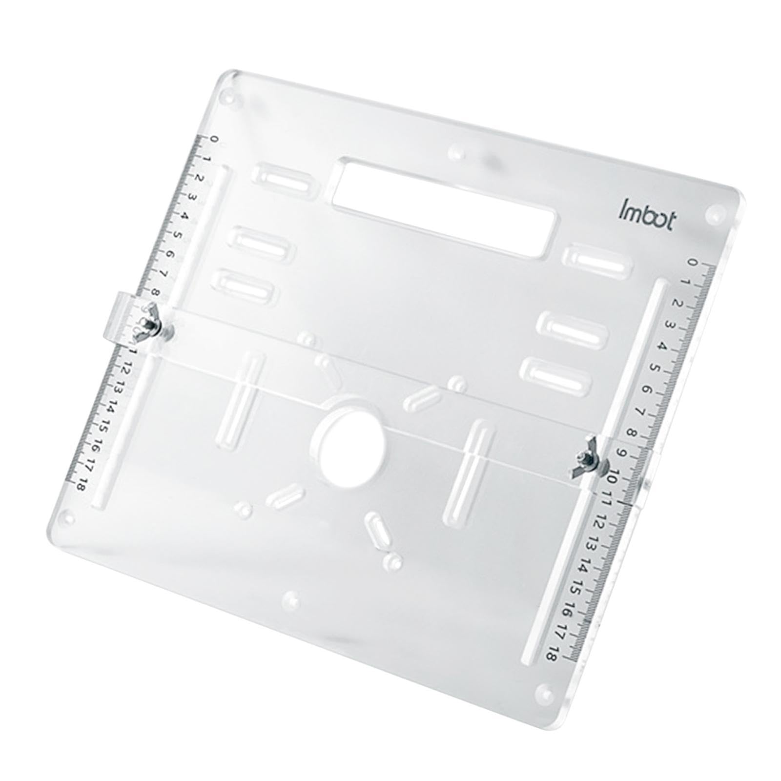 Placa de corte para carpintero sin perforaciones y placa inferior de riel guía para sierra circular con excelente durabilidad Base de máquina de, Claro, l