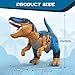 Large Dinosaur Toys for Kids 3-9, Big Dinosaur Tyrannosaurus rex Figure Toy Belly Storage, Gliding Wheels, Lights Sounds & Mist Spray – T-Rex That eats Toy for Boys Gift.. (Dark blue) (Dark Blue)