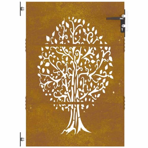 Miniatura 5 de Refined Puerta De Jardín Acero Corten Diseño Árbol 85x150 Cm