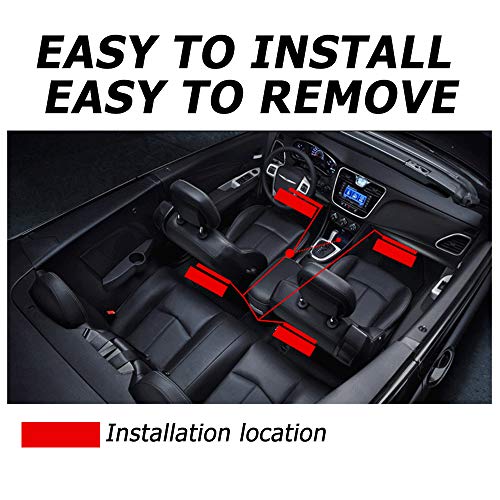 Teguangmei Car Interior Ambient Lights,4Pcs 12Led Usb Plug-In Rgb Multicolor Star Atmosphere Lights For Car Carpets Under Dash Led Accent Lighting Kit With Sound Active And Remote Control Dc 5V #TOP4