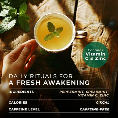 Image of Gya Tea Co Spearmint Tea Gift Set (16 Count) - Decaf Tea Pod for Lovers Get Well Gifts - Manually Harvested - Enjoy Hot or Iced