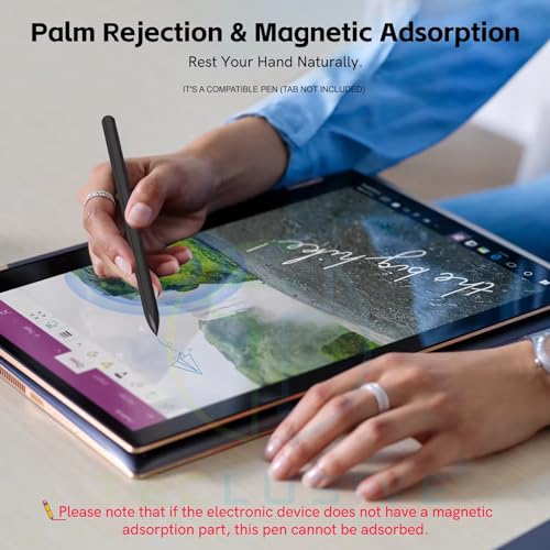 Image of T Teclusive Smart Stylus Pen Compatible for Galaxy Tab S11 S10 S9 S8 S7 Ultra Plus FE S6 Lite | Palm Rejection Pen Tip Direct Use | Magnetic Absorption | Only for S Series Tabs (Not for A Series Tab)