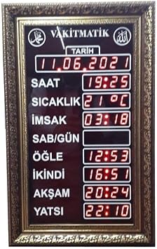 SANEC Cami Namaz Vakitmatik Kasa  l s  36x60 cm