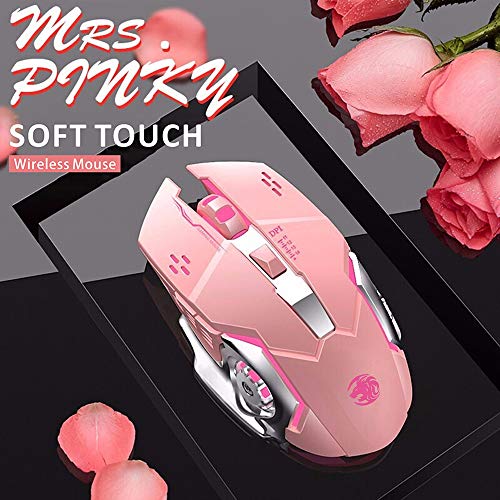 Q85-Rechargeable-Wireless-Gaming-Mouse-24G-LED-Optical-Silent-Wireless-Computer-Mouse-with-4-LED-Light-3-Adjustable-DPI-Ergonomic-Design-Auto-Sleeping-Pink