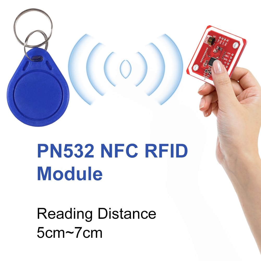 PN532 NFC moduł RFID, zestaw modułów do komunikacji bliskiego pola I2C, moduł odczytu kart NFC RFID, moduł do odczytu kart z kartą NFC, chipem i kartami, kompatybilny z telefonami Arduino i Android