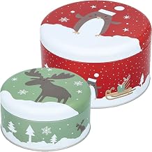 Birkmann, GBD Set of Christmas Animals, Small, Round, 14 x 14 x 7 cm, Tinplate, GBD Christmas Animals