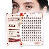 EHSZM BEAUTY 12mm Fine-Wisp Lash Clusters - D Curl, Barely-There Naked Look, Ultra-Soft Thin Band, Natural Curl, Ideal for Daily No-Makeup & Subtle Lengthening (Individual Lashes) - Radiant Style