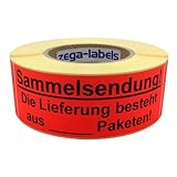 Hinweisetiketten für die sichere Verklebung auf Versandkartons und eingeschweißten Paletten