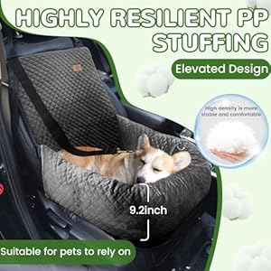 OTOB Dog Car Seat for Small Medium Dogs, Washable Ultra Soft Pet Booster Car Seat, Fully Detachable Puppy Car Seat with Clip-On Safety Leash, Comfy Small Dog Car Travel Bed Dog Carseat, Black OTOB Dog Car Seat for Small Medium Dogs, Washable Ultra Soft Pet Booster Car Seat, Fully Detachable Puppy Car Seat with Clip-On Safety Leash, Comfy Small Dog Car Travel Bed Dog Carseat, Black