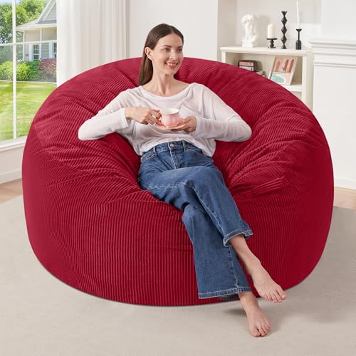 HABUTWAY 3FT Bean Bag Chair,Giant Bean Bag Chairs for Adults,Big Bean Bags with Memory Foam Filled, Large Beanbag Chairs with Soft Corduroy Cover