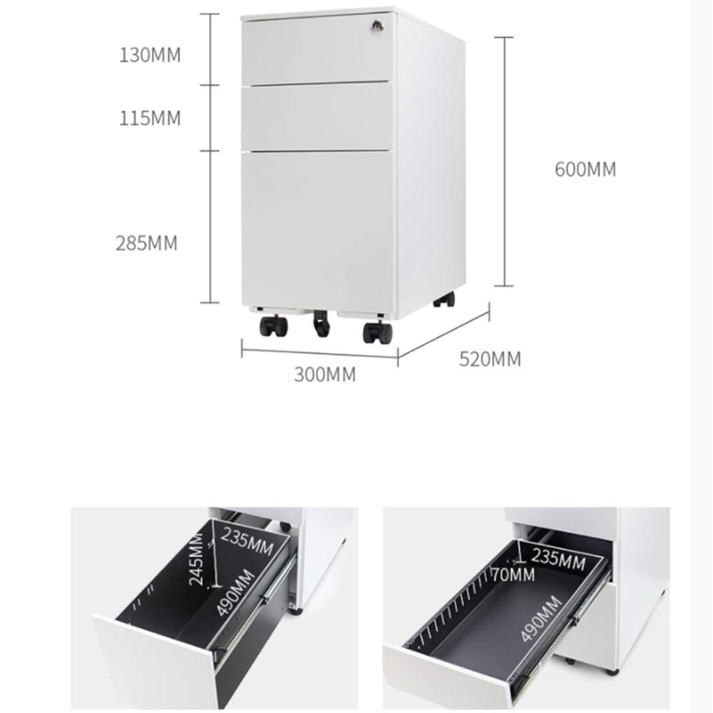 le Archivio con 3 Ders in acciaio con serratura sicura Sto per casa e ufficio Cact bianco design ideale per uso commerciale ufficio nizat Solut
