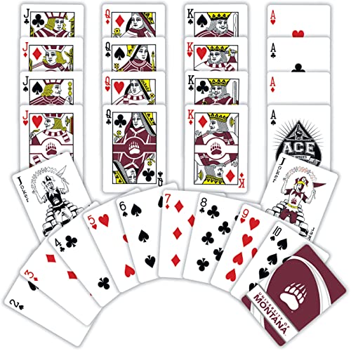 Image of MasterPieces Family Games - NCAA Montana Grizzlies Playing Cards - Officially Licensed Playing Card Deck For Adults, Kids, And Family