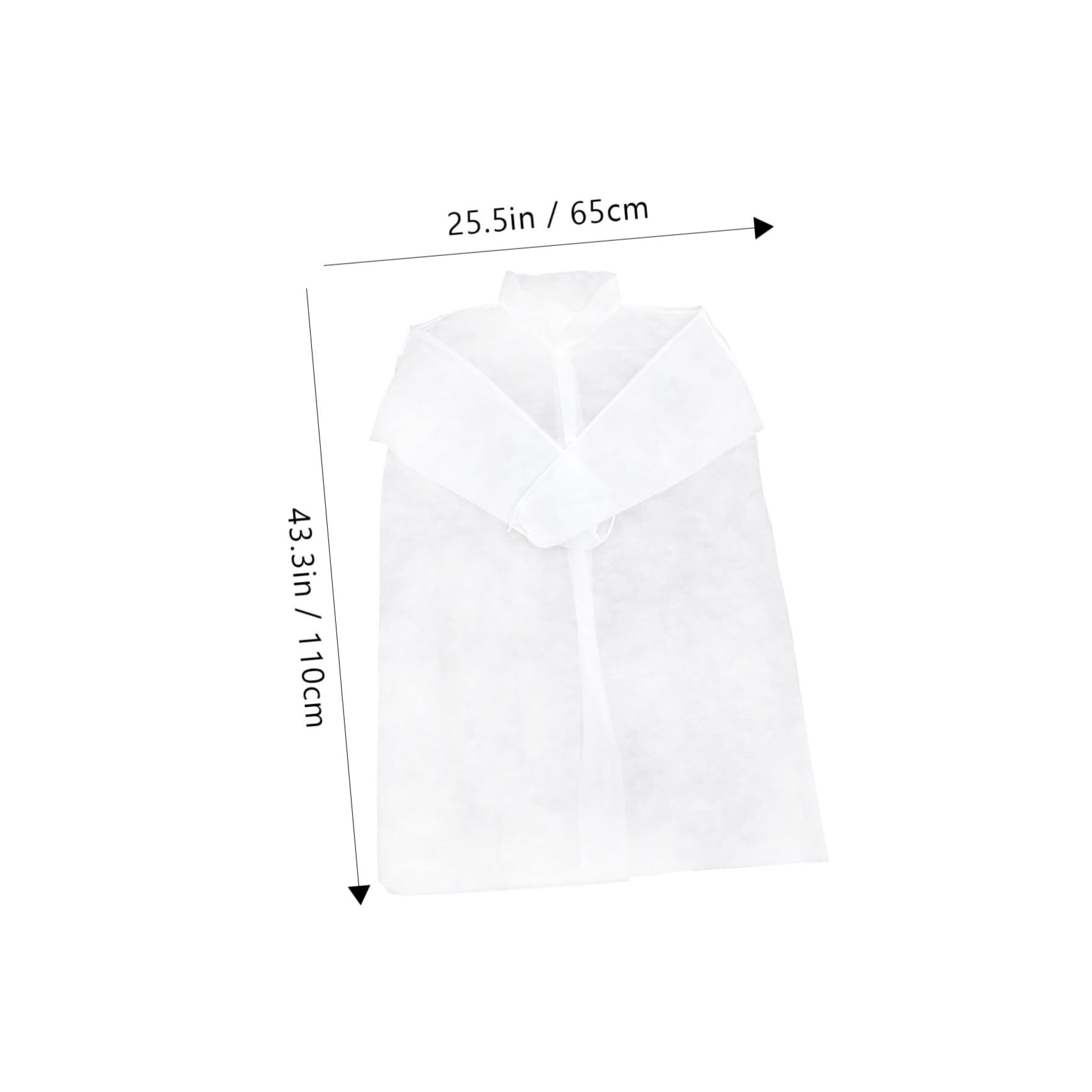 Healeved Camice da Laboratorio Bianco Usa e Getta Non Tessuto, Comodo e Traspirante, Maniche Lunghe, Confezione da 10 Pezzi per Manutenzione e Pittura Stile Casuale