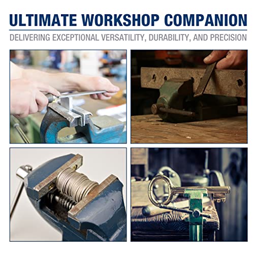 Lfgud 6" Bench Vise, 6" Jaw Width 6.5" Jaw Opening 360° Swivel Base Clamp Table Vise Heavy Duty Bench Vise For Woodworking, Cutting Conduit, Drilling, Metalworking, Home Workshop Use And Diy Jobs #TOP5