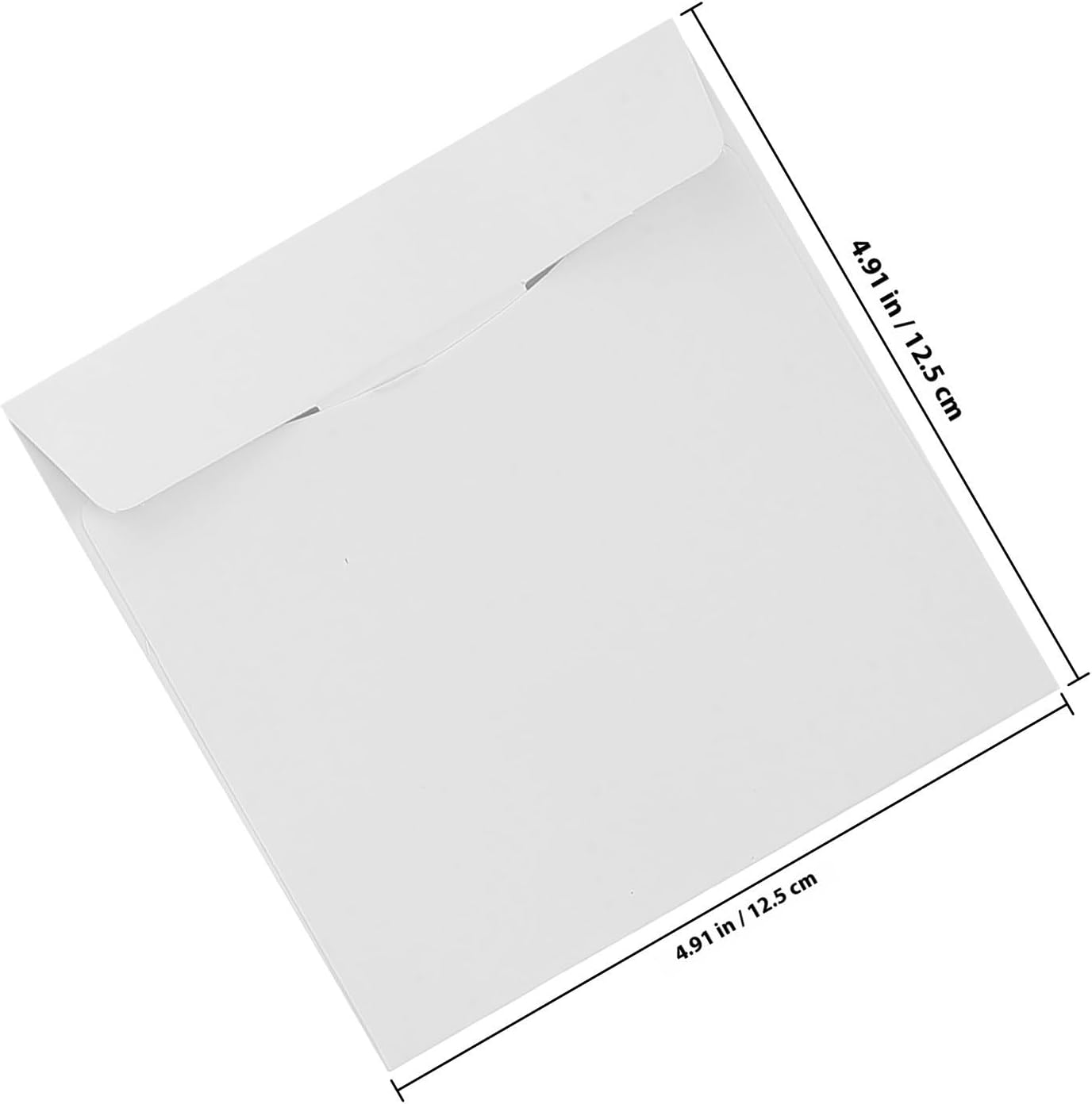 SEWACC 50pcs White Paper CD Sleeves Envelopes for DVD CD Storage Holder with Wide Compatibility and Wear Resistance, Simple Design for Disc Organization and Protection