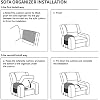 Mkono Macrame Couch Organizer Remote Control Caddy Sofa Armrest Armchair Bedside Storage Holder Bag for TV Remote, Magazine, Books, Cell Phone, iPad, Boho Living Room Home Dorm Decor, Beige