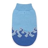 Casual Canine Acrylic Sizzling Dog Sweater, XX-Small, 8-Inch, Naut Blue
