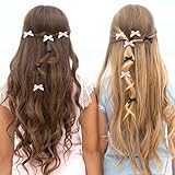 30PCS Bow Hair Clips Satin Mini Bowknot Barrettes Non-Slip Ribbon Hairpins Kawaii Claw Clip Small Pins Metal Sweet Hairstyle Accessories for Women Girl Toddlers(Pink+Black+White) - Image 7