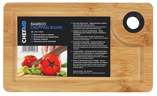 Chef Aid Bamboo Chopping Board Measures 25cm x 15cm Brown