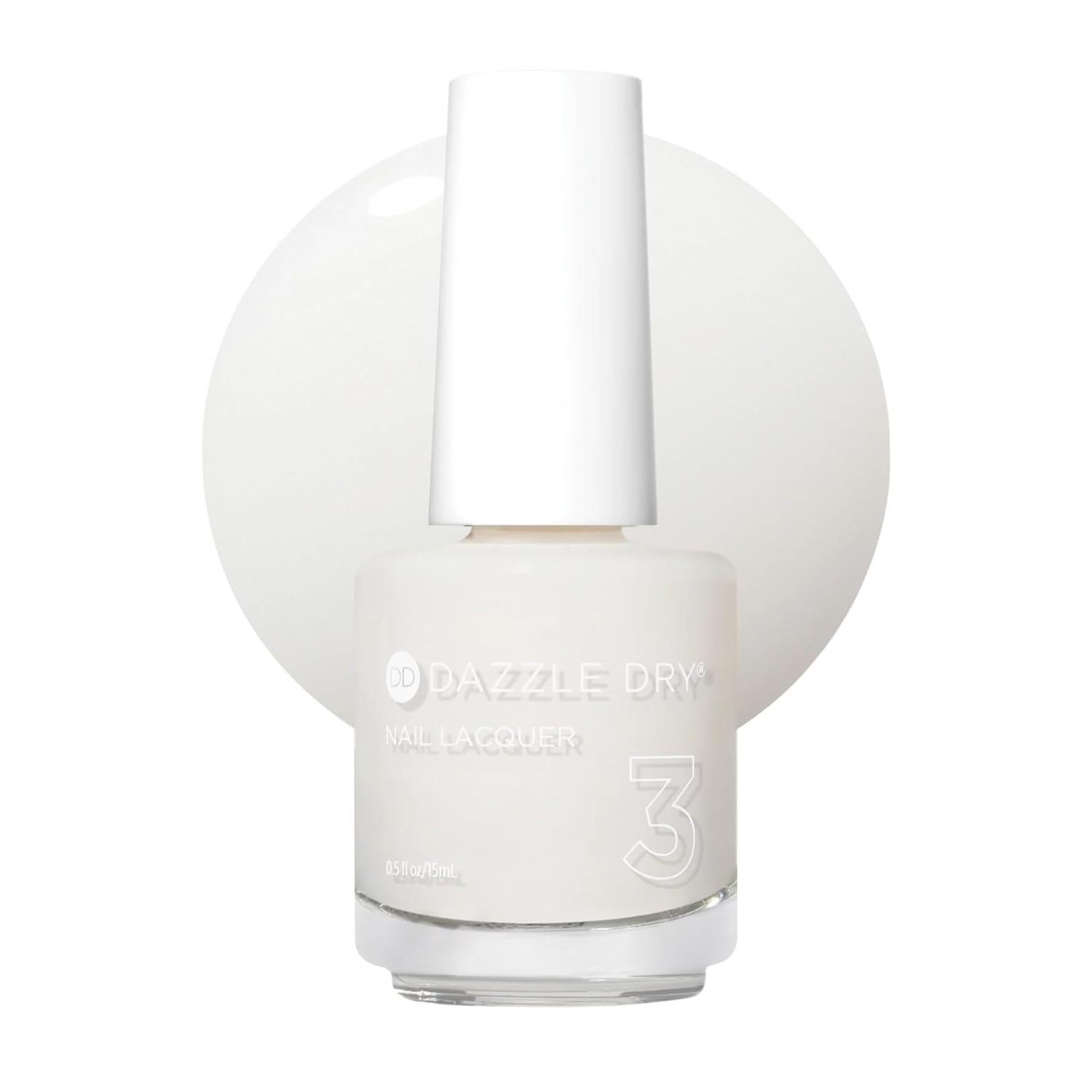 Dazzle Dry Nail Lacquer (Step 3) - Fine China - A sheer milky white. Simple and clean. (0.5 fl oz)