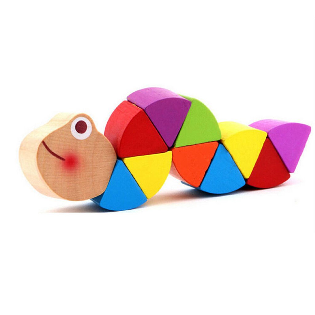 Wooden Caterpillar Baby Kids Toy Multi-Color|As Per Descriptions|Wooden & Handcrafted Toys| Wooden & Handcrafted Toys| Wooden & Handcrafted Toys