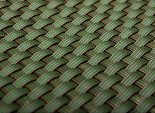 Image of Rattan Weave Privacy Screen Garden Fence Screen Balcony Screen Border and Guard or Protection 1 Metre High x 2 Metre Wide DARK GREEN