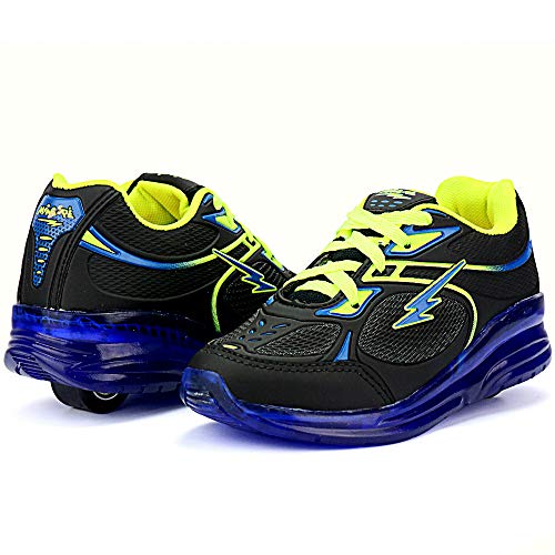 Tênis de Rodinha Infantil SapatoFran Com Led (36, MARINHO-LIMÃO)