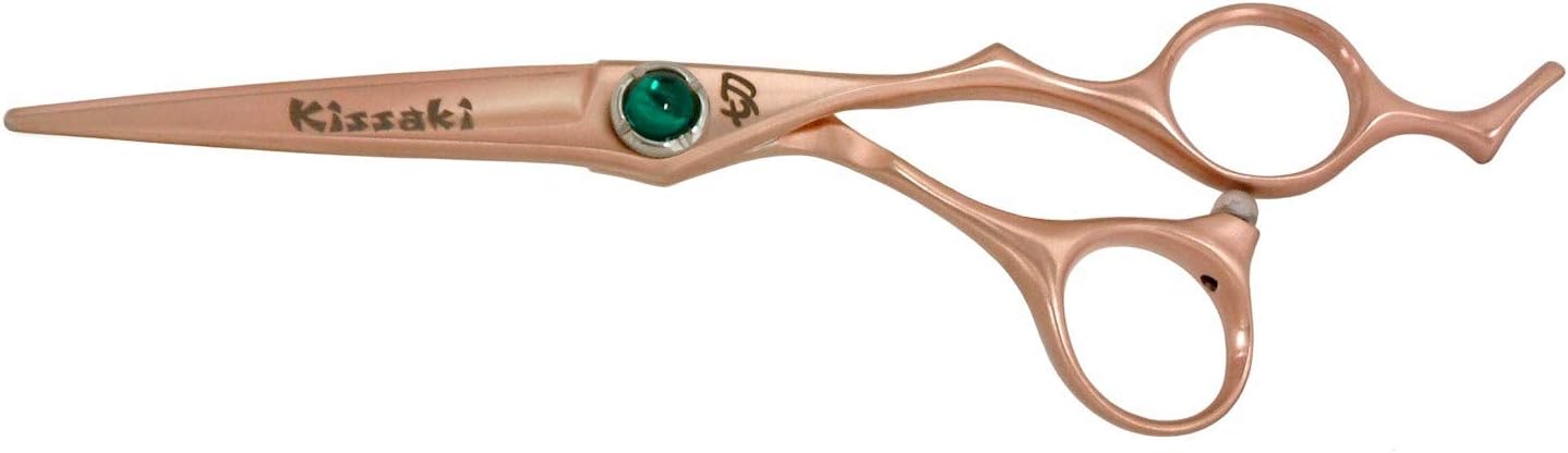 Kissaki Hair Scissors Bohi 6.0 inches Rose Gold Titanium Hair Cutting Scissors Hairdressing Shears