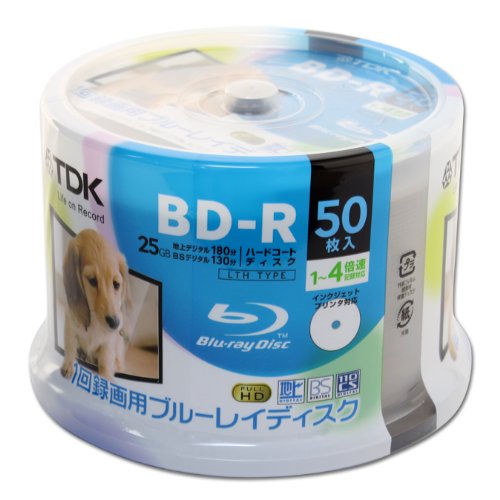 BD-R LTH TYPE 50枚 スピンドル インクジェットプリンタ対応 25GB 130分 4倍速 ブルーレイディスク 録画用 TDK ブルーレイ Bluray Blu-ray Disc 録画