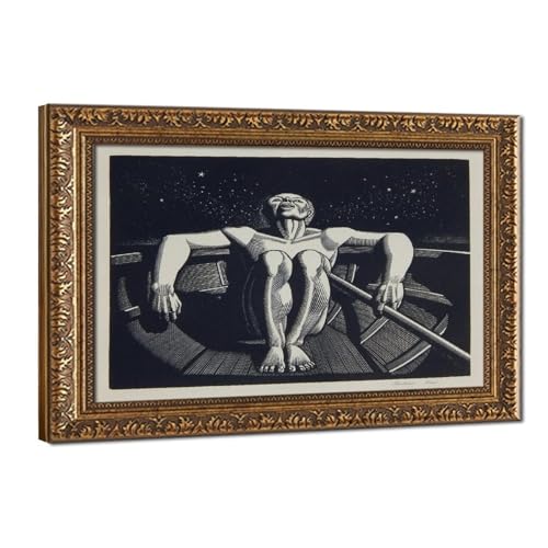 Toile Drifter Rockwell Kent cadre suspendu décoration murale salon bureau