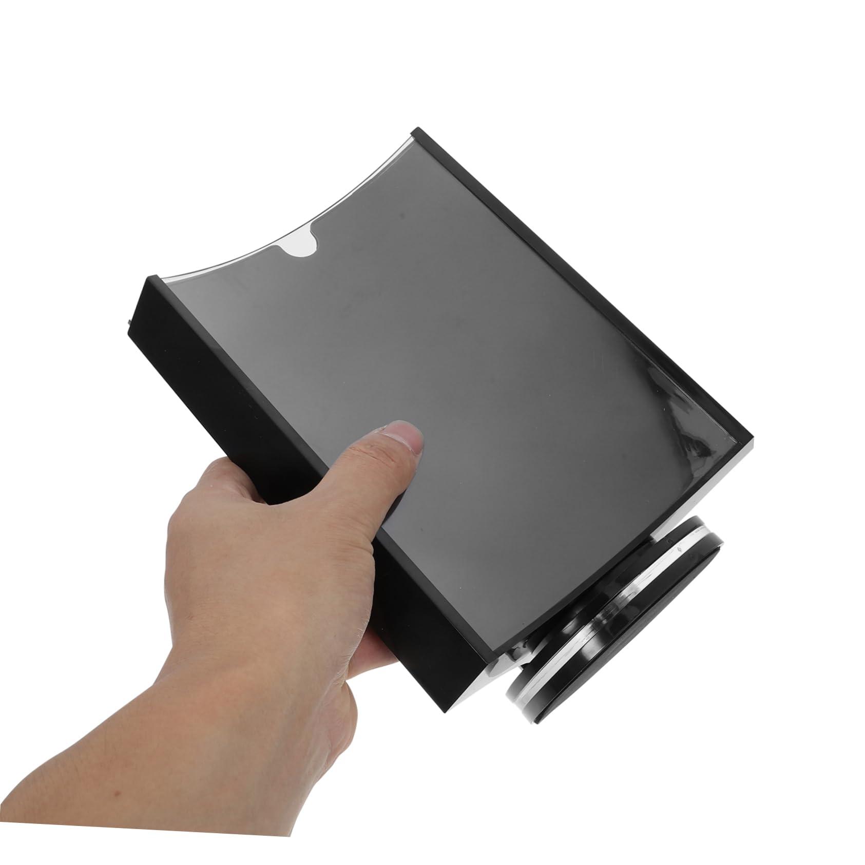 ABOOFAN Soporte de Menú Giratorio de Acrílico Transparente para Mesa Expositor Vertical de Paneles para Restaurantes Bares y Clubes Soporte para Carteles y Menús de Mesa