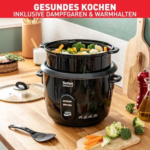 Bild 5 - Tefal New Classic Reiskocher RK1038 | automatische Programme | Warmhaltefunktion | 5L Fassungsvermögen | Dampfgarfunktion | schwarz-metallic
