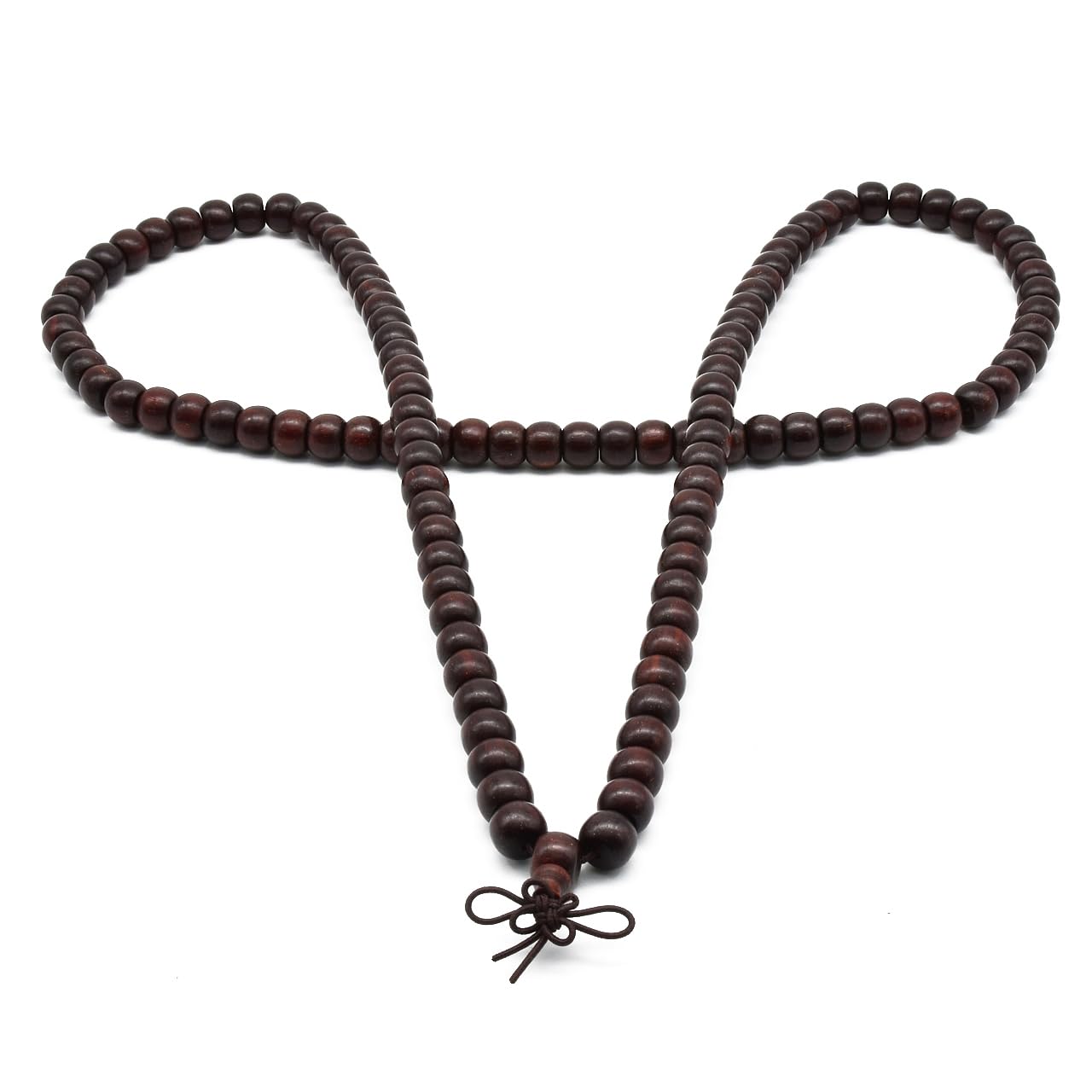 Bracciale Unisex in Legno di Sandalo Rosso Africano Naturale, Perline da Preghiera, Buddismo Tibetano, Meditazione, Collana Mala, Yoga.