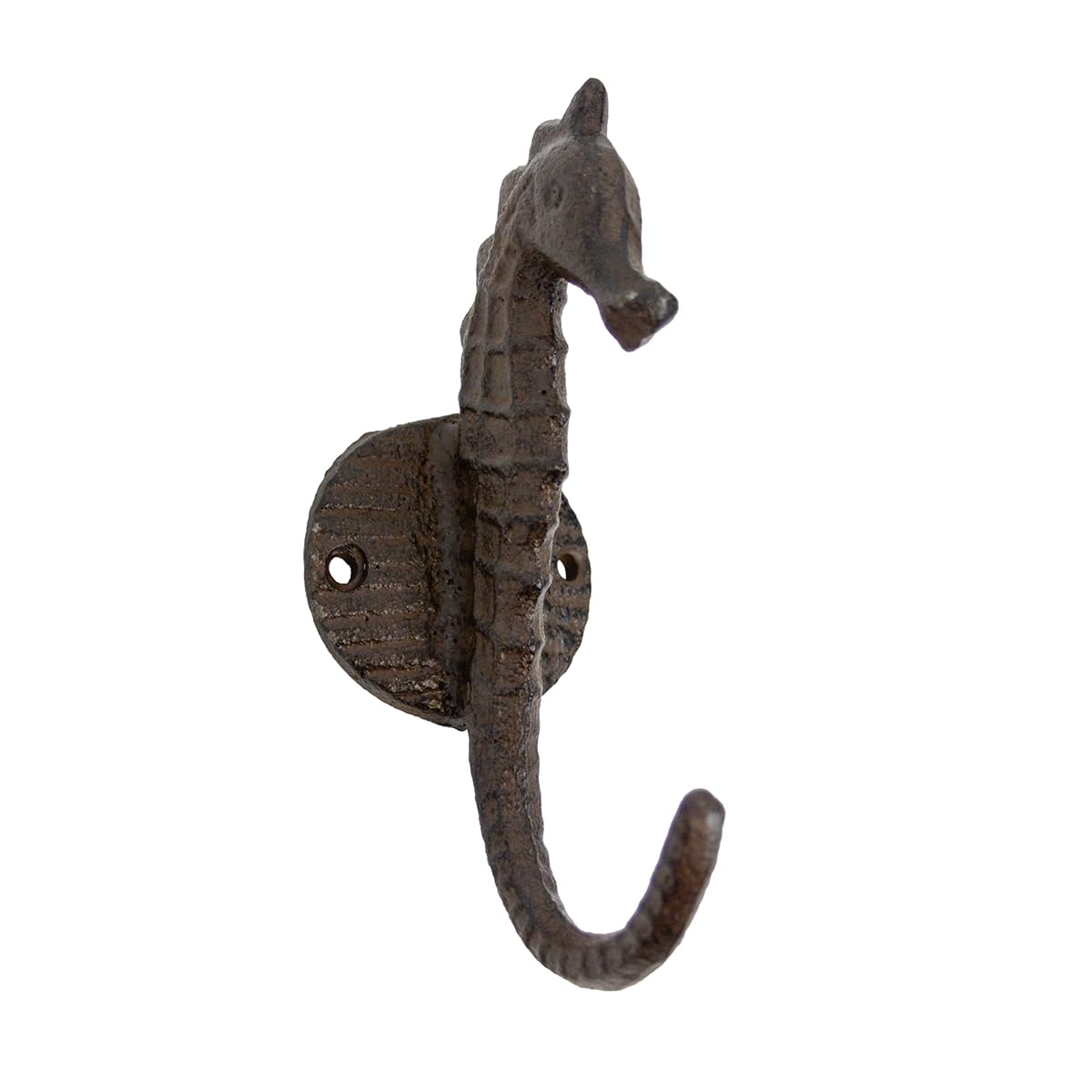 TG,LLC Treasure Gurus Cast Iron Seahorse Wall Mount Hook Coastal Coat Hat Rack Kitchen Towel Holder Nautical Home Decor