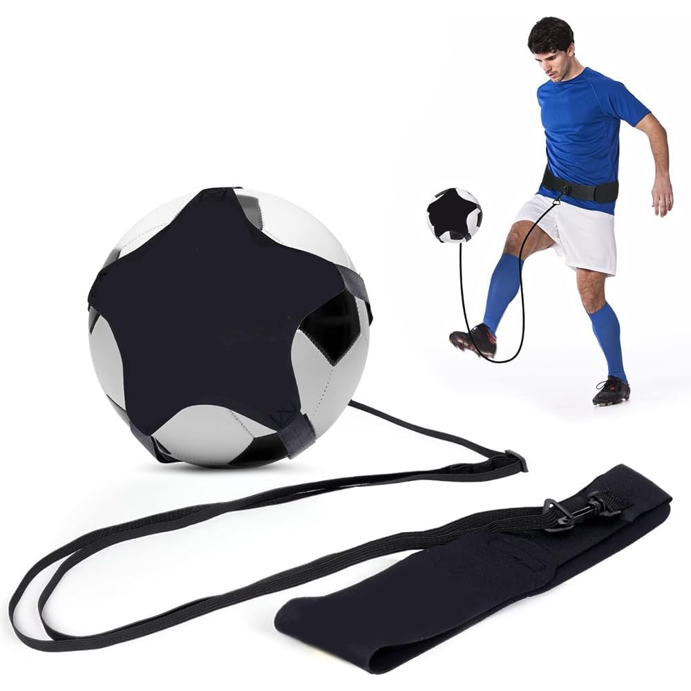 AMERTEER Soccer Trainer Belt for Kids – Football Kick Trainer Fits All Ball Sizes | Soccer Ball Trainer for Juggling Dribbling Control | Children’s Football Training Equipment Solo Practice
