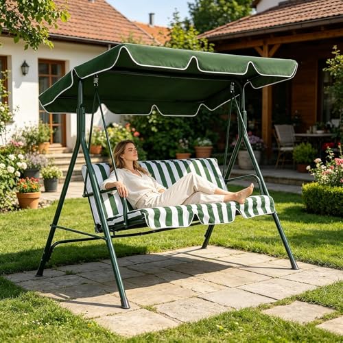 Toldo de repuesto para columpio de jardín impermeable y resistente a rayos UV 3