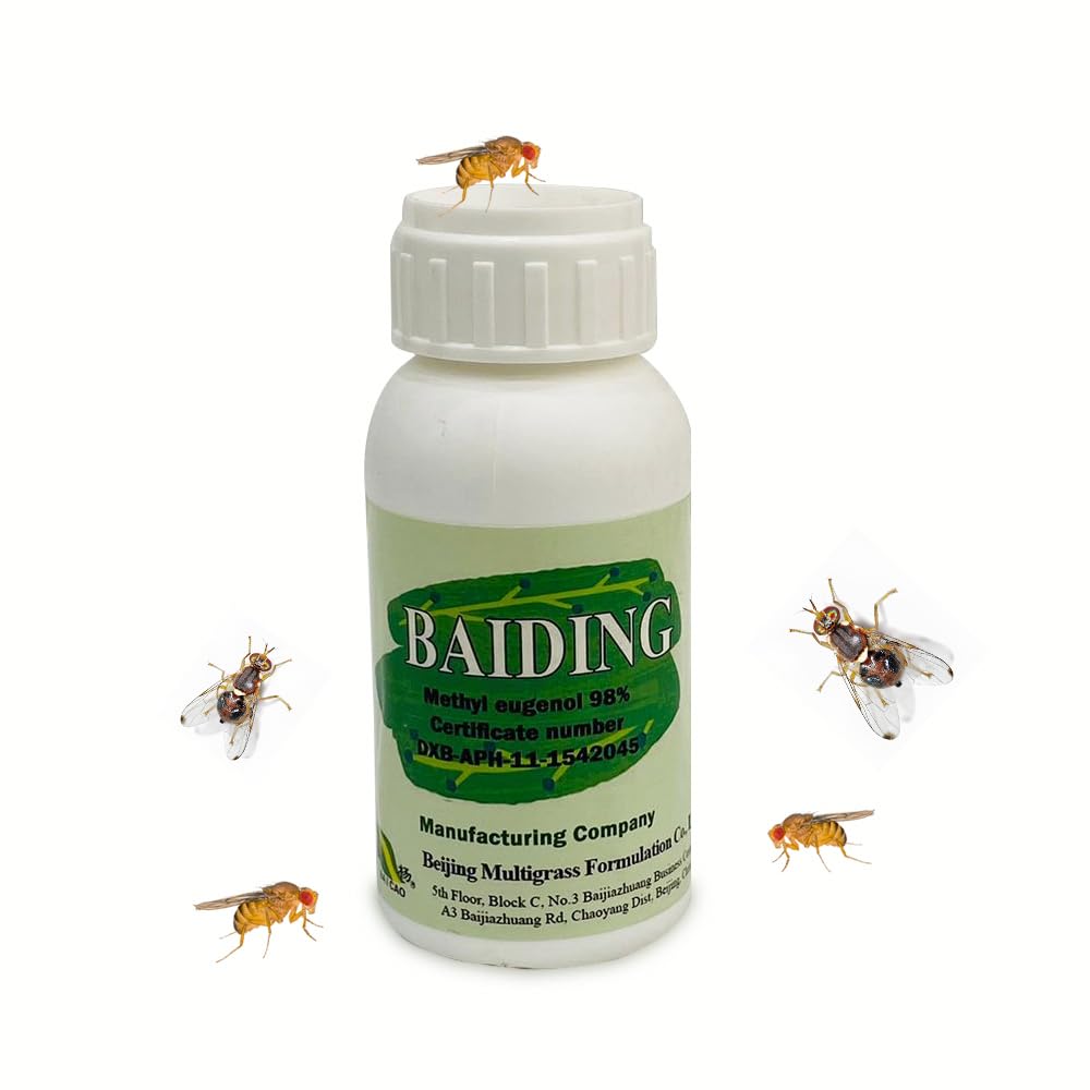 Baiding Methyl Eugenol 98% Used as Pheromone Attract Fruit FliesMango, Guava, Papaya, Citrus, Chickoo/MOCCAE Approved