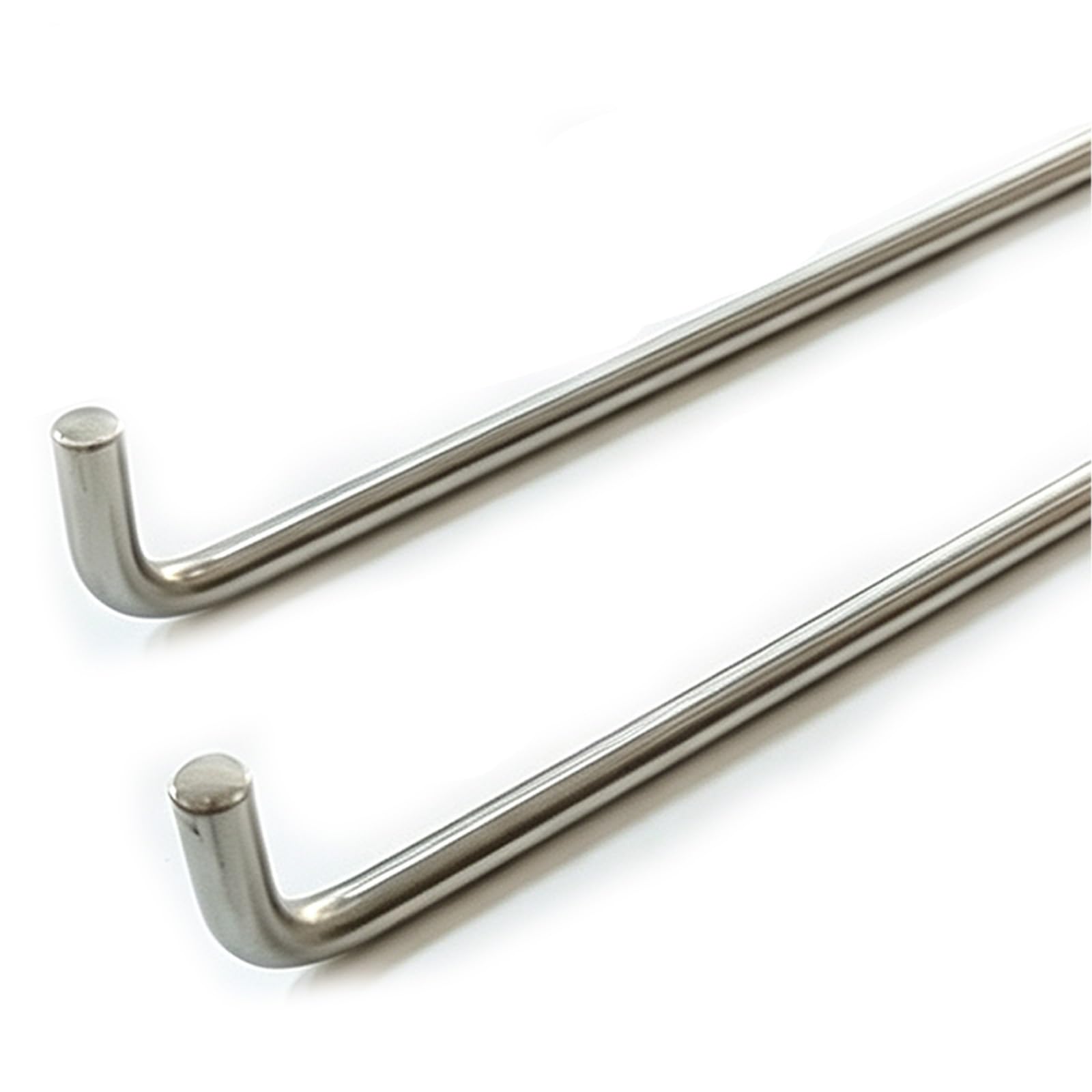 31 1/2 Zoll massiver stumpfer J-Haken, 304 Edelstahl für Heben | 3/8 Zoll einteiliges, schweißfreies Abzieherwerkzeug mit ovalem Griff für Kanalgitterabdeckungen(3pcs)
