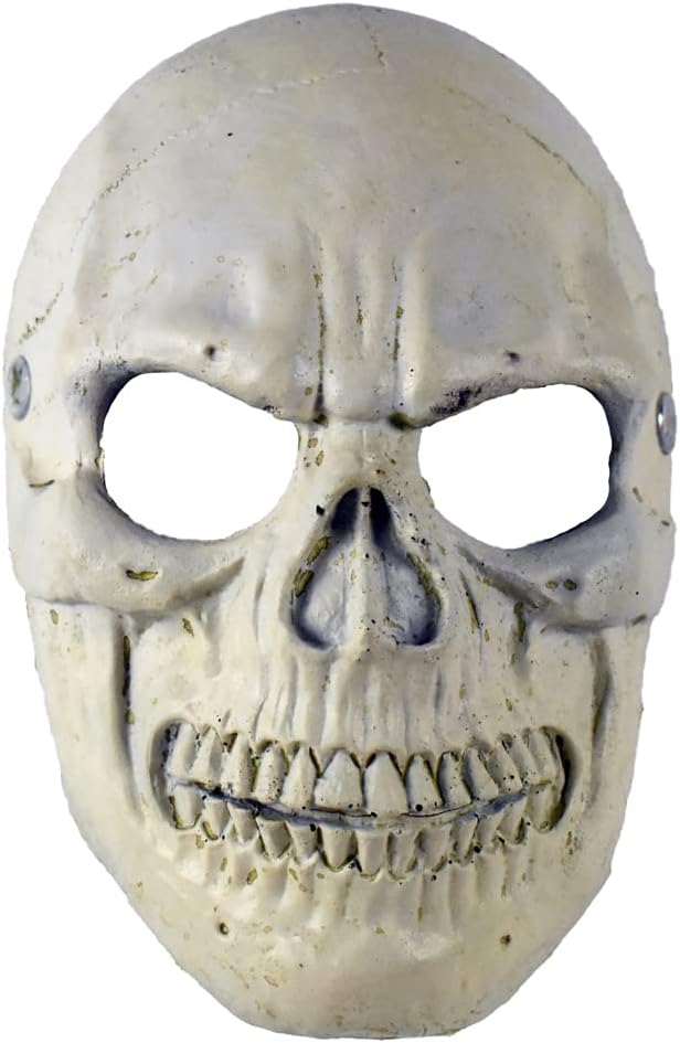 Skull Bone Foam Mask Costume Halloween Scary Accessory Off-White