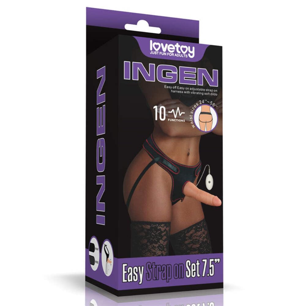 lovetoy Dildos con arnés Vibrating Easy Strapon Set 7.5