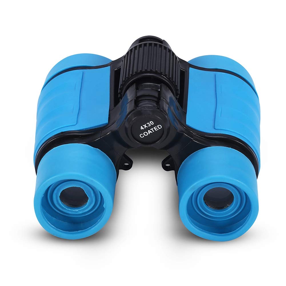 3Colors 4x30 Maginification Child Kid Outdoor Birding Binocular Children Telescope Toy Gift Binocular Telescope Children Toy Telescope (Blue)