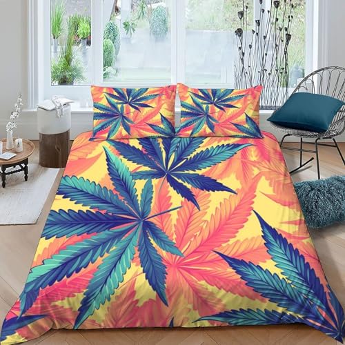 Housse de couette 200x200 parure de lit animaux microfibre avec taies d'oreiller