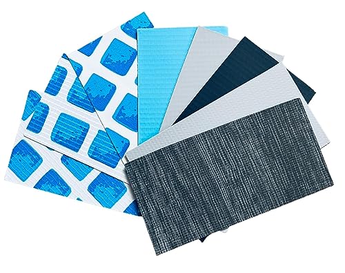 acquaverde Kit di Riparazione 7 Toppe PVC per Piscine Fuoriterra Intex Frame e Easy