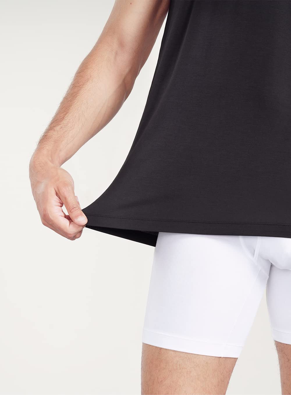 DAVID ARCHY Herren Unterhemden Tshirt Tanktop Business Lässig Bambusfaser Weich Seidig Kurzarm Ärmellos Atmungsaktiv Weste Unterhemd T-Shirt Männer Unterziehshirt Tailliert 3/5er Pack