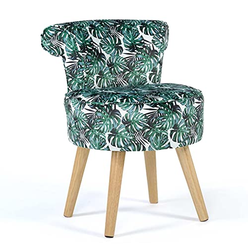 Fauteuil Crapaud En Velours Gris - Pieds Bois Scandinave - Assise Moelleuse 40x48cm - IDMarket
