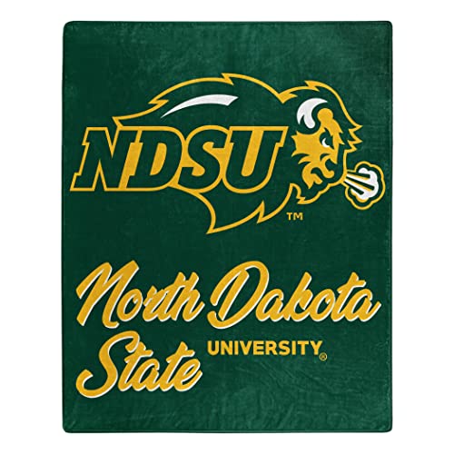 Northwest NCAA North Dakota State Bison Unisex-Adult Raschel Throw Blanket, 50" x 60", Signature