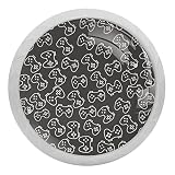 XiangHeFu 4 Pcs Fluorescent Kitchen Cabinet Knobs,Gamepad Grey Gaming Luminous Handle Illuminated Cr