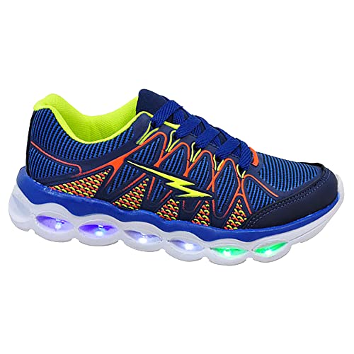 Tênis Infantil Masculino com Luzes de Led - AS014 Cor:Azul ;Tamanho:33