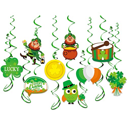PetPhindU Decoraciones del Trébol del Día De San Patricio Decoración De Trébol De San Patricio Decoración De Fiestas Irlandesas Decoración De Fiestas De La Suerte Clover Spiral Charm Spiral Happy St Cover